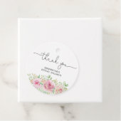 エレガントなバラピンクのローズ ブライダルシャワー サンクス フェイバータグ (インサイチュ)