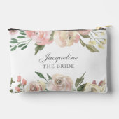 エレガントなバラピンクの花束 カスタマイズされた花嫁 アクセサリーポーチ (裏面)