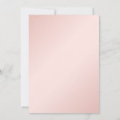 エレガントなバラ色とローズゴールドの花の50歳の誕生日 招待状 (裏面)