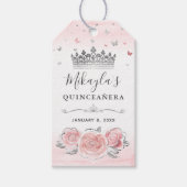 エレガントなバラ色のシルバークラウン 感謝の気持ちを込めて ギフトタグ (正面)