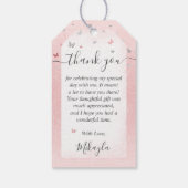 エレガントなバラ色のシルバークラウン 感謝の気持ちを込めて ギフトタグ (裏面)