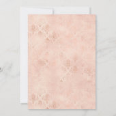 エレガントなバラ色のダマスク・ロココ様式のブライダルシャワー 招待状 (裏面)