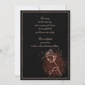 エレガントなバラ色のプリンセス スパークリング クラウン ティアラ 招待状 (裏面)