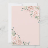 エレガントなバラ色のローズゴールド ウェディング 招待状 (裏面)