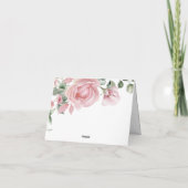 エレガントなバラ色のローズ 感謝 (裏面)