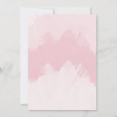 エレガントなバラ色の水彩画 ブライダルシャワー 招待状 (裏面)