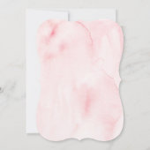 エレガントなバラ色の水彩花モノグラム結婚式 招待状 (裏面)