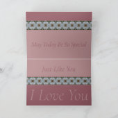 エレガントなバラ色の特別な母の日 カード (内部)