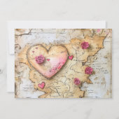 エレガントなバラ色の移動式ブライズシャワー サンキューカード (裏面)