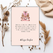 エレガントなバラ色の移動式ブライズシャワー サンキューカード