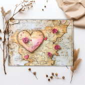 エレガントなバラ色の移動式ブライズシャワー サンキューカード