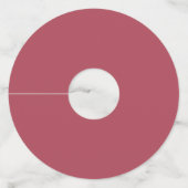 エレガントなバラ色の花のウェディングシャワーお礼品 ワイン ワイングラスタグ (裏面)