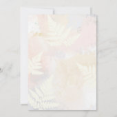 エレガントなバラ色の花のブライダルシャワー招待状 招待状 (裏面)