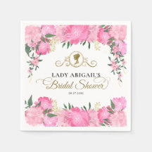 エレガントなバラ色の花のヴィクトリアン風ブライズシャワー