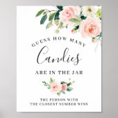 エレガントなバラ色の花の花飾り ポスター (正面)