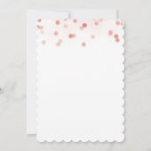 エレガントなバラ色の35周年結婚記念日 招待状 (裏面)