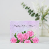 エレガントなバラ, カラフル, アブストラクト ポストカード (スタンド正面)