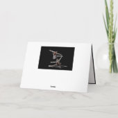 エレガントなバレエ抽象ダンサーノートカード カード (裏面)