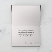 エレガントなバレエ抽象ダンサーノートカード カード (内部)