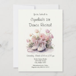 エレガントなバレエ発表会の招待状 招待状