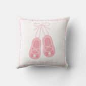エレガントなバレリーナのバレエシューズの女の子部屋の装飾 クッション (裏面)