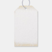 エレガントなバレリーナの誕生日ガール ピンクの花のギフトタグ ギフトタグ (裏面)