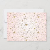 エレガントなバレリーナ ピンク ゴールド スター | 女の子の誕生日 招待状 (裏面)