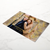 エレガントなバレンタインデーのスクリプト写真 箔シーズンカード (回転した状態)