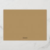 エレガントなバレンタインデーのスクリプト写真 箔シーズンカード (裏面)