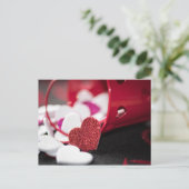エレガントなバレンタインデーのハート シーズンポストカード (スタンド正面)