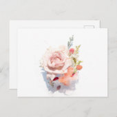 エレガントなバレンタインデーの花束 シーズンポストカード (正面/裏面)