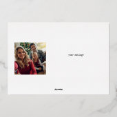 エレガントなバレンタインデーの3枚の写真 箔シーズンカード (裏面)