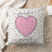 エレガントなバレンタインハートデザイン クッション (ブランケット)