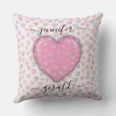 エレガントなバレンタインハートデザイン クッション (裏面)