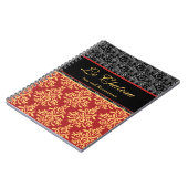 エレガントなバロック式の金めっきされたダマスク織デザイナー ノートブック (左側)