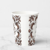 エレガントなバロック様式の結婚式フレーム ブライダルシャワー 紙コップ (右)