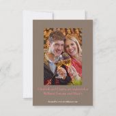 エレガントなバンティング - 3x5 カップルの結婚前お茶会 招待状 (裏面)