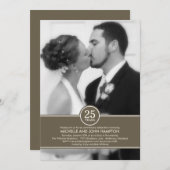 エレガントなバンド アニバーサリー フォト 招待状 (正面/裏面)
