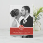 エレガントなバンド アニバーサリー フォト 招待状 (スタンド正面)