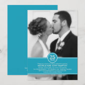 エレガントなバンド アニバーサリー フォト 招待状 (正面/裏面)