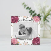 エレガントなバーガンディとピンクの結婚発表 シーズンカード (スタンド正面)