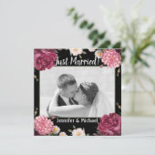 エレガントなバーガンディとピンクの結婚発表 シーズンカード (スタンド正面)