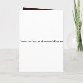 エレガントなバーガンディのダマスク織のヴィンテージの結婚 招待状 (裏面)