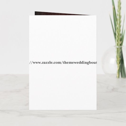 エレガントなバーガンディのダマスク織のヴィンテージの結婚 招待状 (裏面)