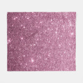 エレガントなバーガンディのピンクの抽象芸術のガーリーなグリッター フリースブランケット (正面(横))