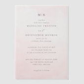 エレガントなバーガンディの結婚式招待状 ベラム紙招待状 (正面)