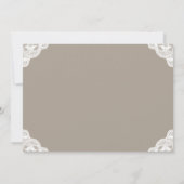 エレガントなバーガンディケーキ ブライダル ティーパーティー 招待状 (裏面)