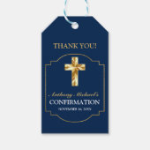 エレガントなバーガンディゴールドの少年用確認ギフトタグ ギフトタグ (正面)