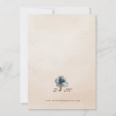 エレガントなバーガンディゴールドの花柄結婚式招待状 招待状 (裏面)