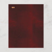 エレガントなバーガンディゴールドの豪華な結婚式招待状 (裏面)